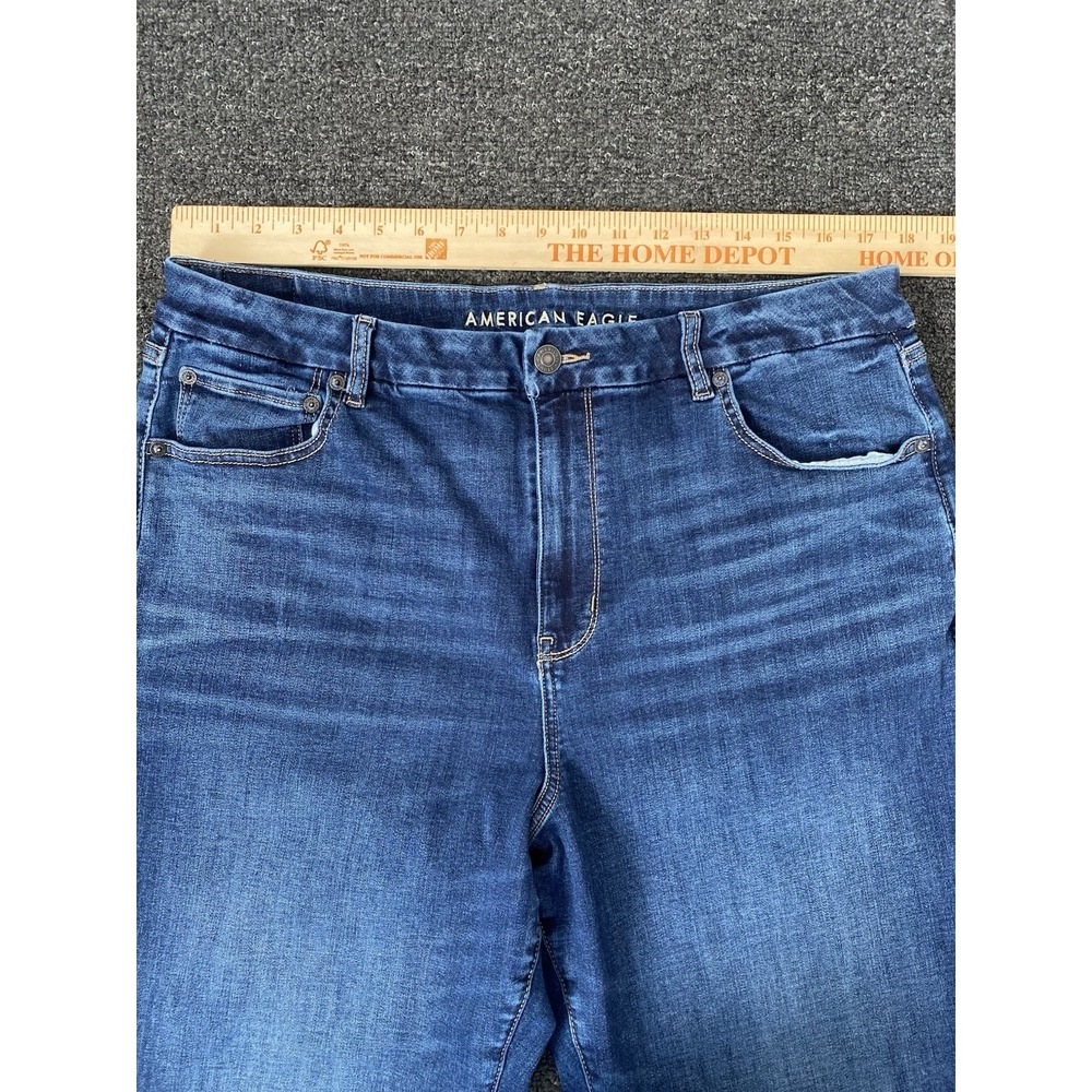 American Eagle Curvy Super Hi-Rise Flare Blue‎ Jeans Womens 18 Regular Casual - Picture 3 of 10